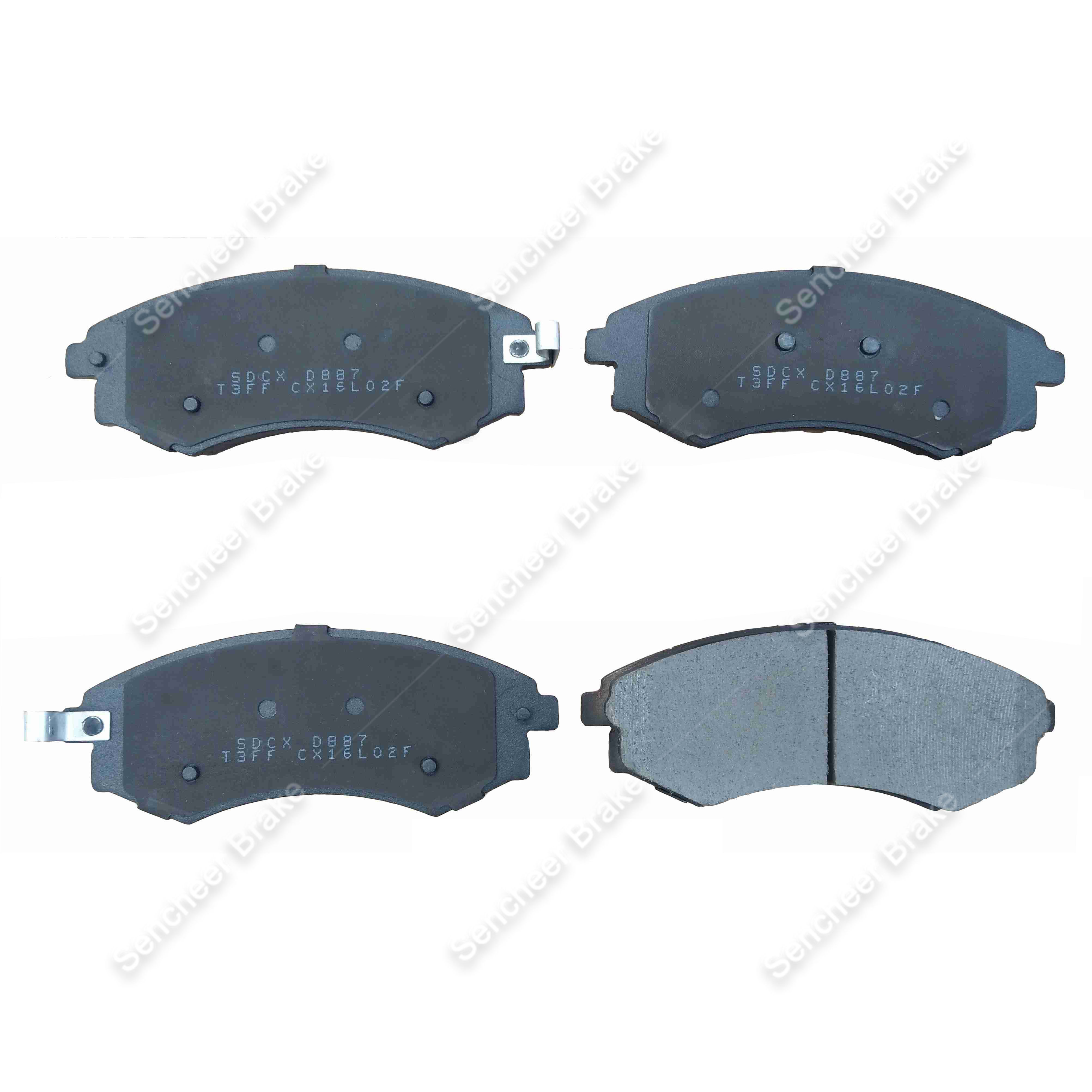 Korean Car Brake Pad For Hyundai D887 Manufacturer